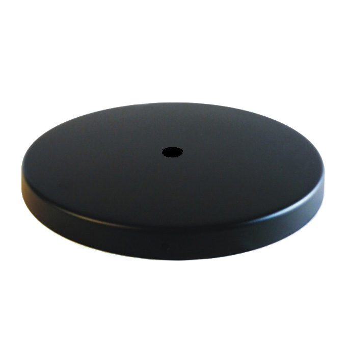 Soporte metal color negro 200mm diámetro y una salida ref. 298010
