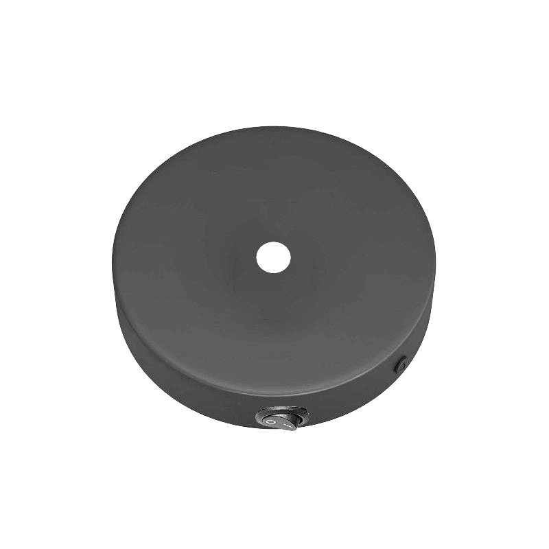 Soporte metal negro 83mm diámetro con interruptor lateral ref. 298112