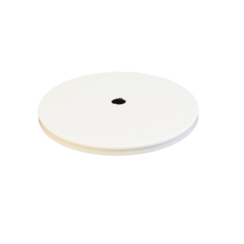 Tapa plana de metal blanca 100mm diámetro x 7mm altura ref. 299023