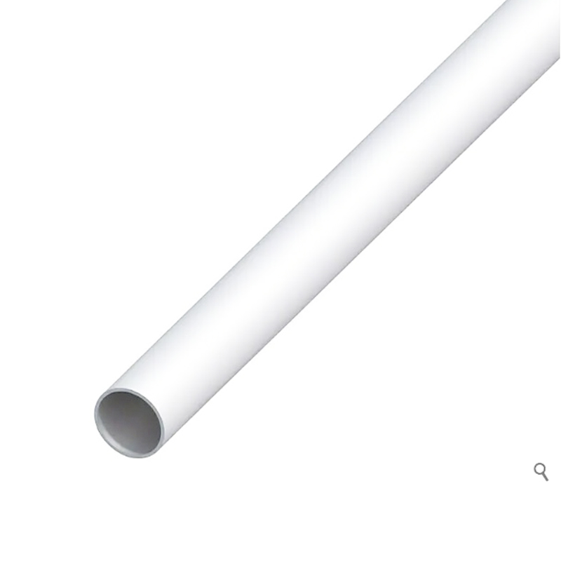 Tubo metal blanco sin rosca 12mm diámetro y 100mm largo ref. 299058