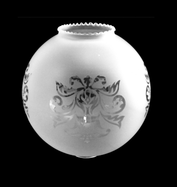 Bola globo cristal corona y grabado sin cuello 120mm diámetro