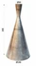 Pantalla campana de aluminio 190mm diámetro x 385mm alto