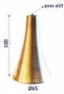 Pantalla campana de aluminio 65mm diámetro x 100mm alto