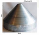 Pantalla campana de aluminio 335mm diámetro x 220mm alto