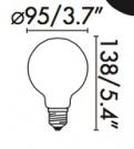 Bombilla decorativa LED globo pequeño 4W