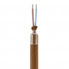Flexo articulado forrado de tela color marrón para lámparas