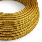 Cable decorativo textil a metros homologado dorado brillante