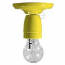 Aplique para LED E27 porcelana color amarillo 5210831