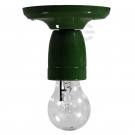 Aplique para LED E27 porcelana color verde 5210834