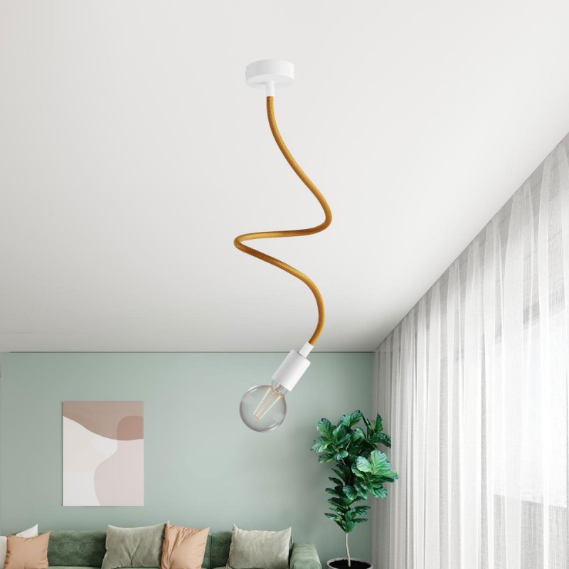 Crea tu lámpara de pared o techo articulada: tubo flexible de colores
